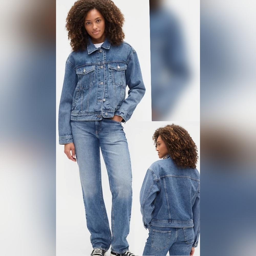 GAP Factory Womens Relaxed Icon Denim Jacket ~ Size Small